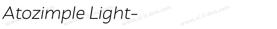 Atozimple Light字体转换